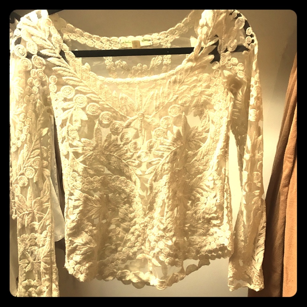 white semi-see through shirt for sale